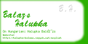 balazs halupka business card